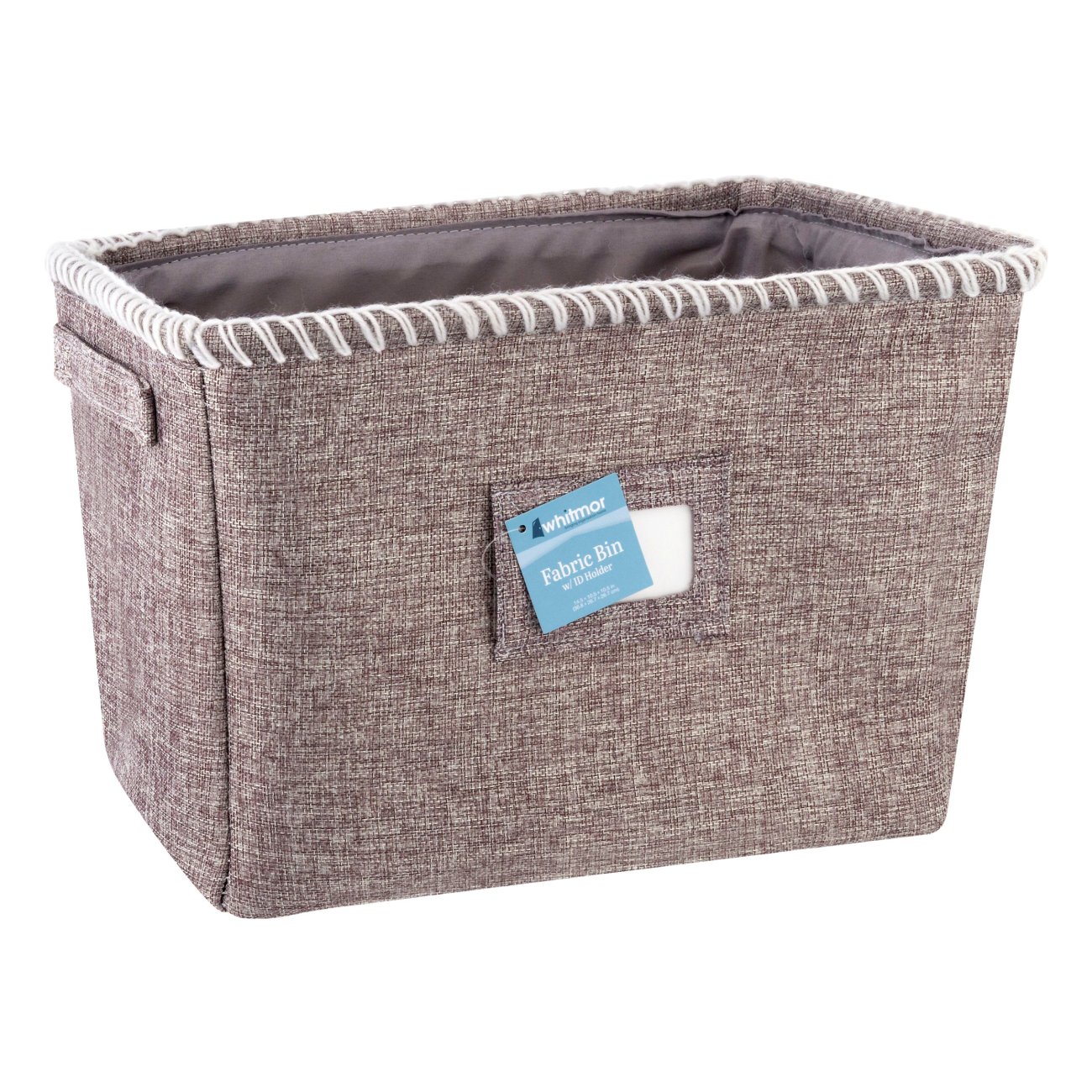 Whitmor Medium Fabric Bin with ID Holder Shop Diaper bags & storage