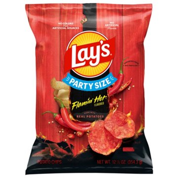 Lay's Flamin' Hot Flavored Potato Chips - Party Size