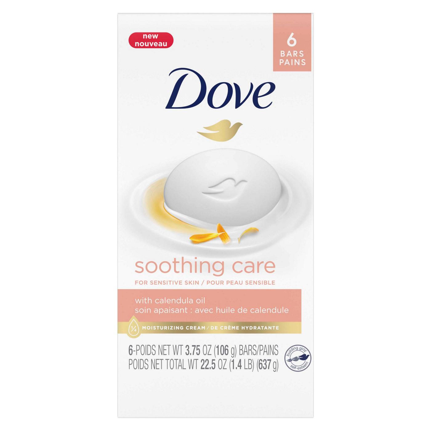 Dove Soothing Care with Calendula Oil Moisturizing Beauty Bars; image 1 of 3