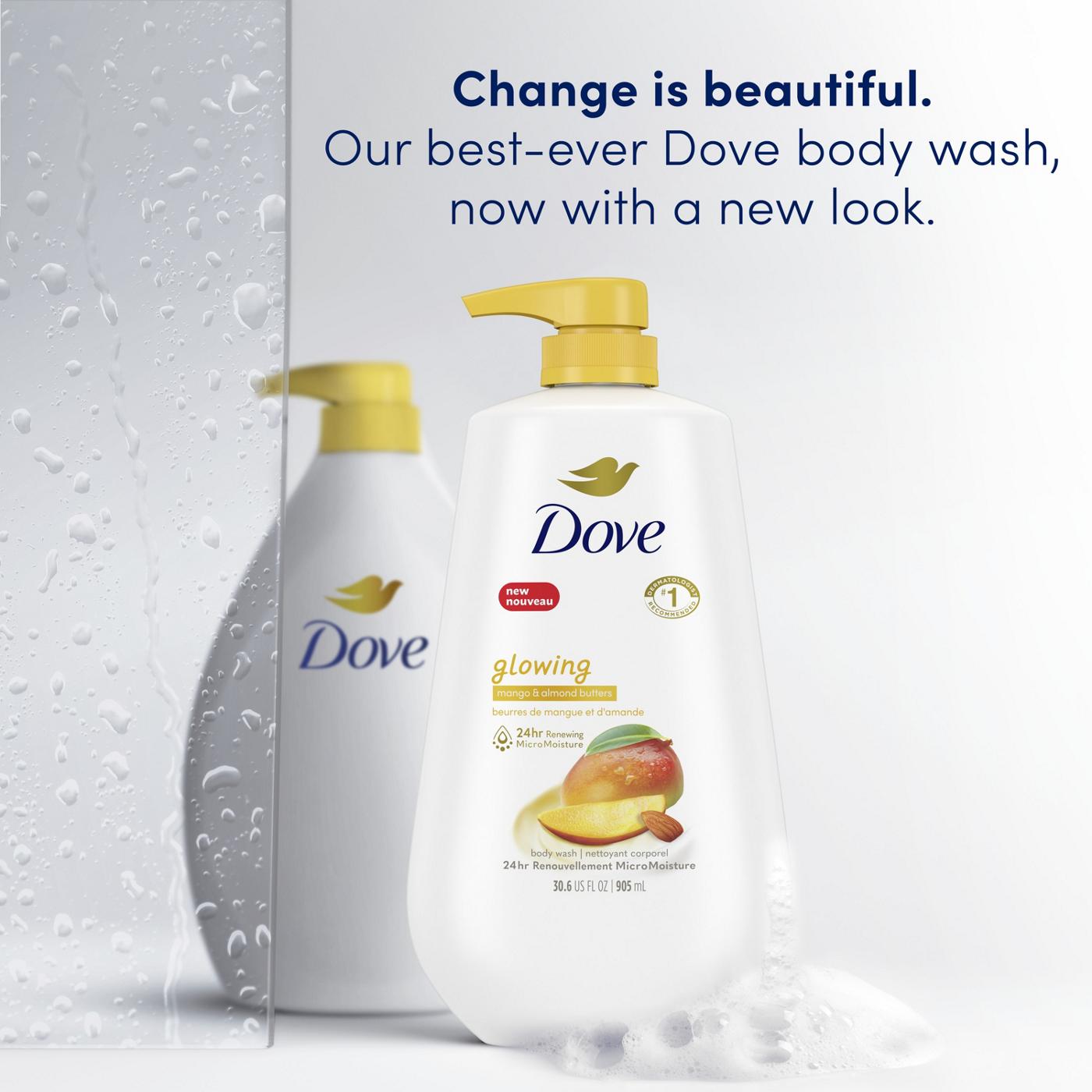 Dove Glowing Body Wash with Pump - Mango & Almond Butters ; image 6 of 9