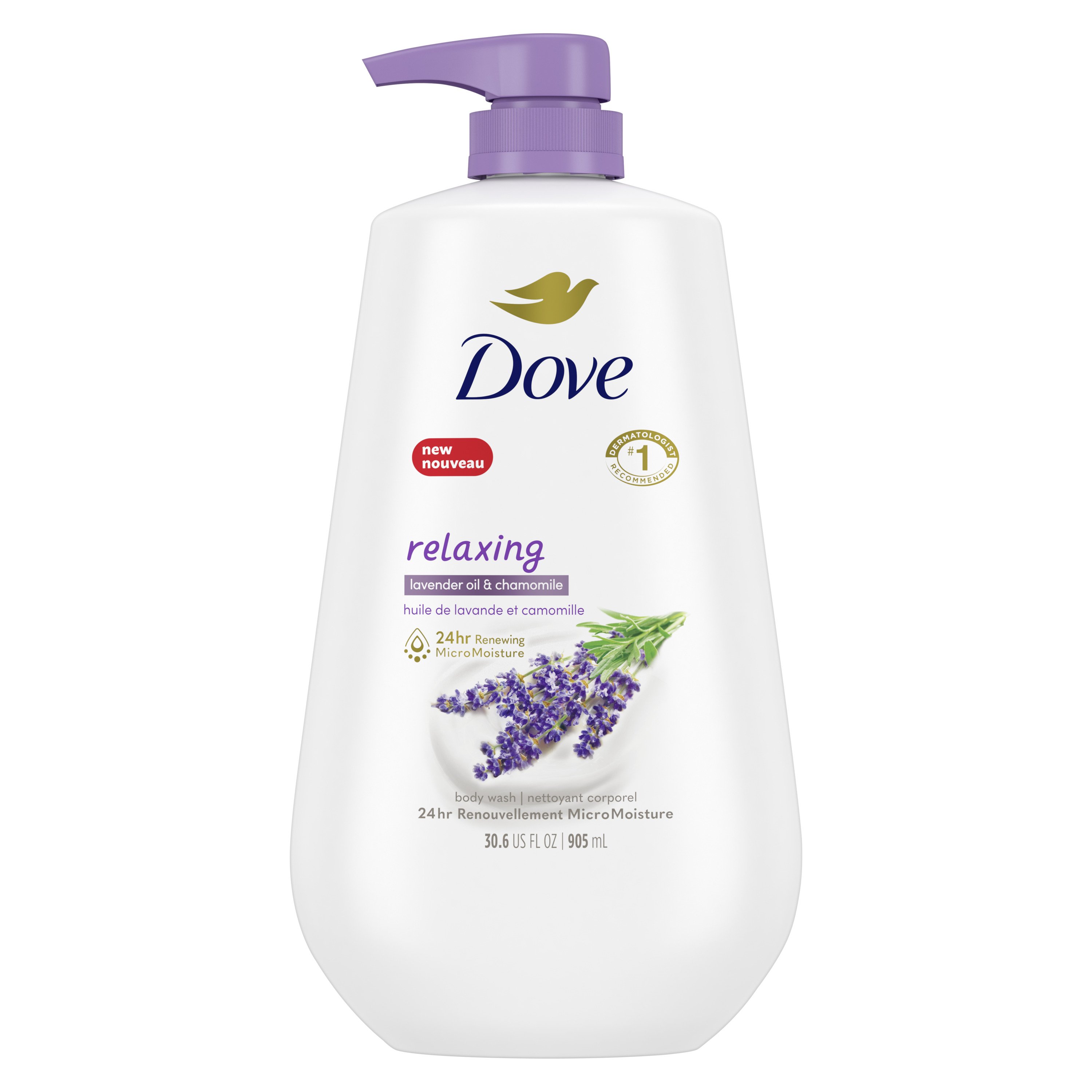 Dove Relaxing Body Wash With Pump Lavender Oil And Chamomile Shop