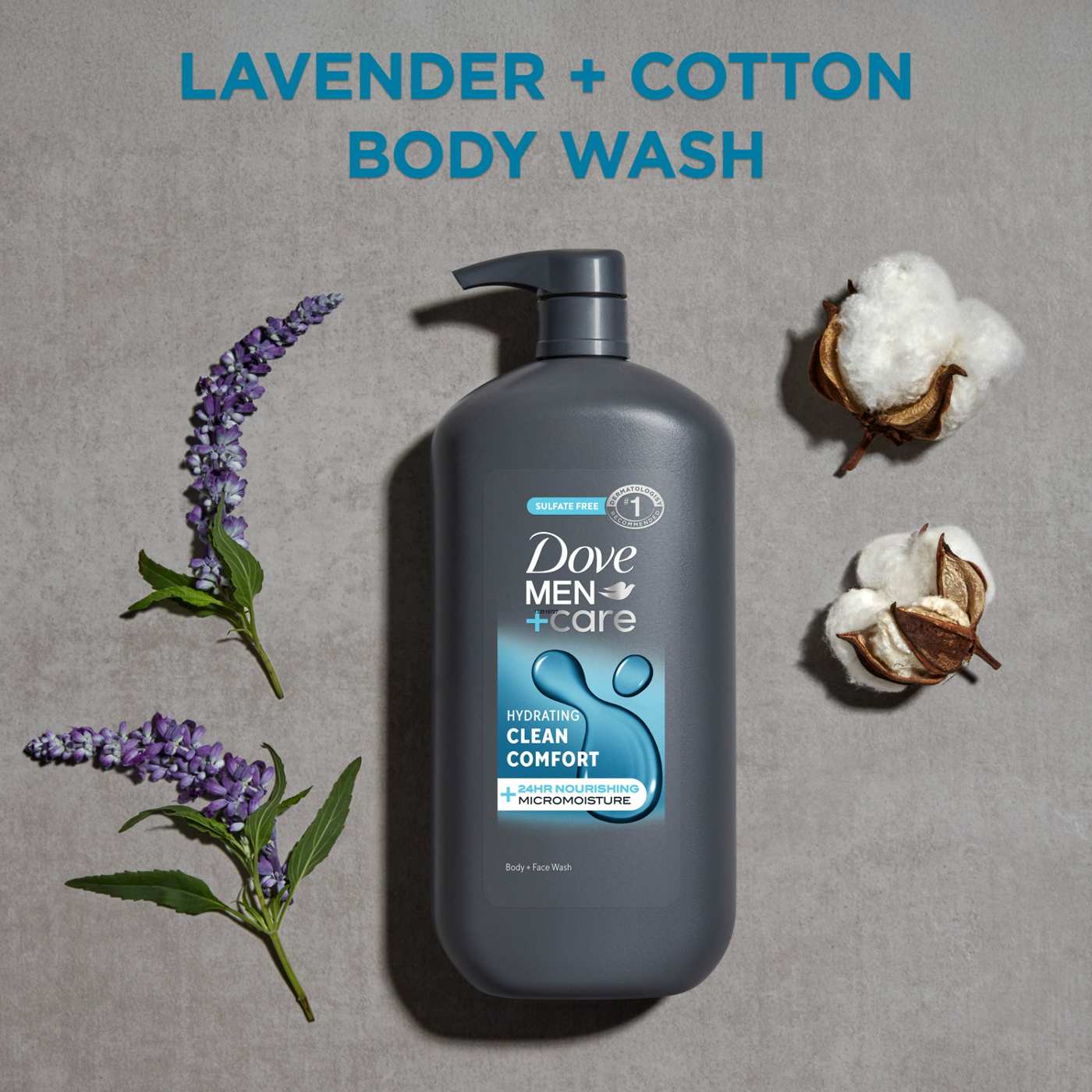 Dove Men+Care Hydrating Body + Face Wash - Clean Comfort; image 2 of 3