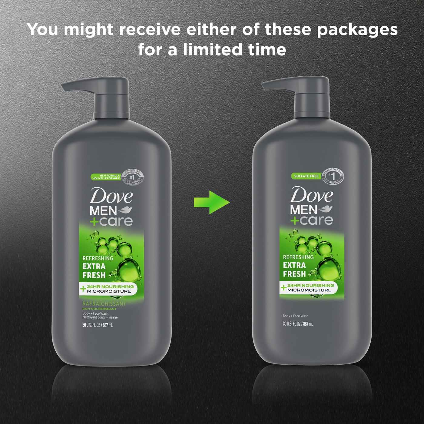 Dove Men+Care Refreshing Body + Face Wash - Extra Fresh; image 2 of 6