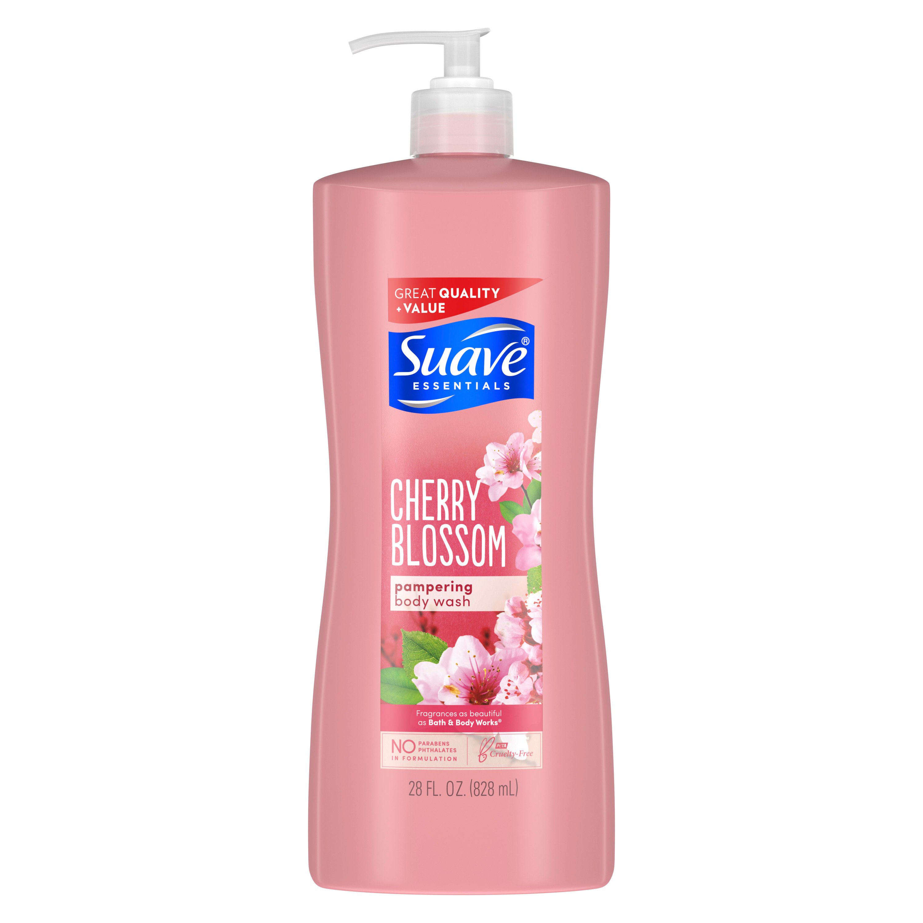 Suave Essentials Wild Cherry Blossom Body Wash - Shop Cleansers & Soaps ...