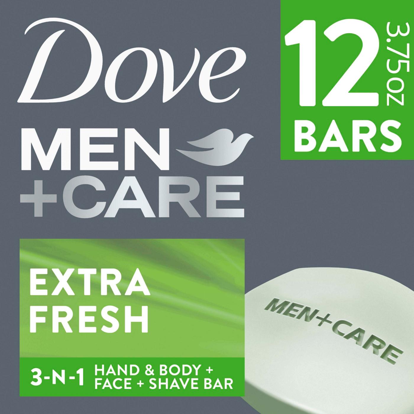 Dove Men+Care Bar 3 in 1 Cleanser for Body, Face, and Shaving Extra Fresh; image 2 of 3