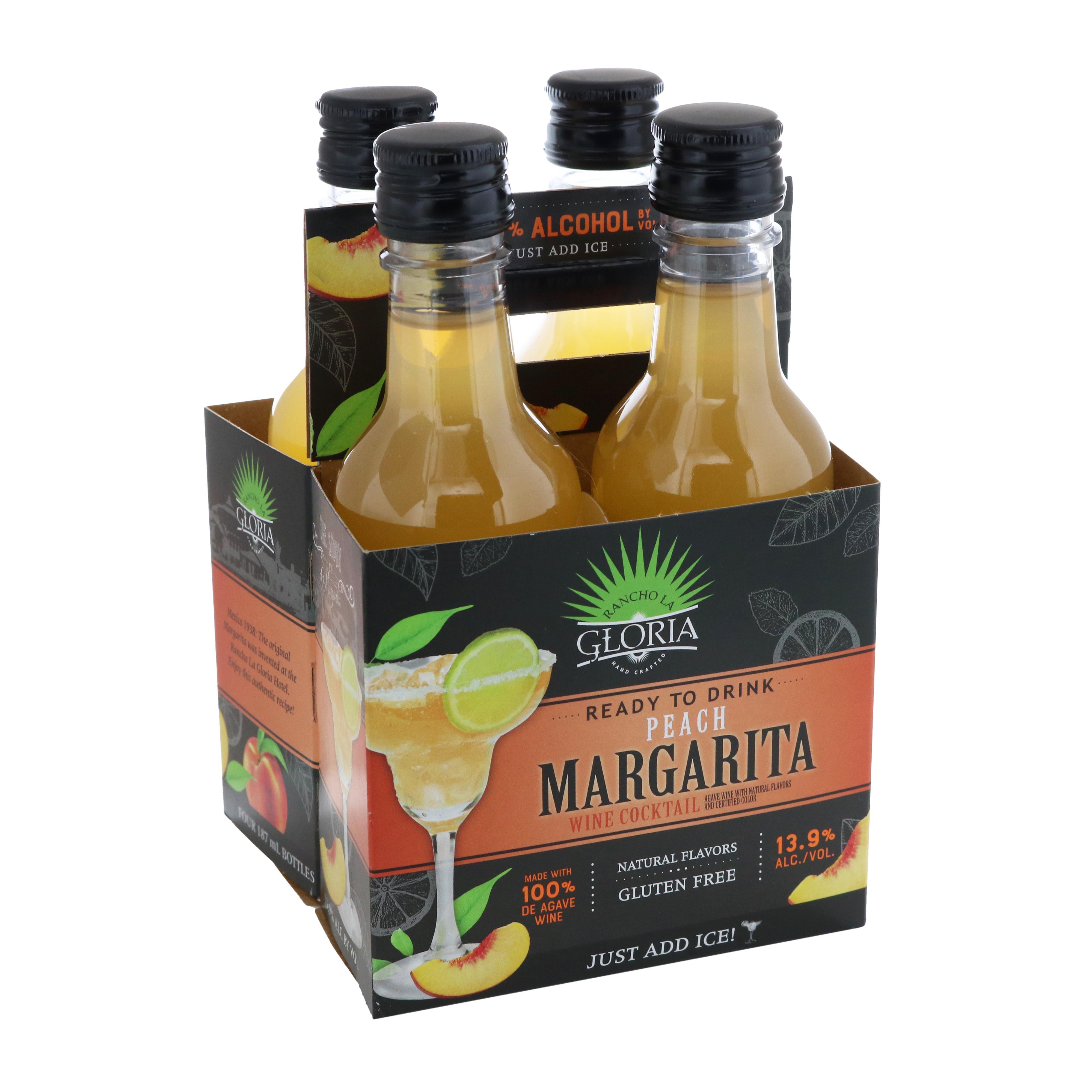 Rancho La Gloria Peach Margarita Wine Cocktail 187 mL Bottles Shop