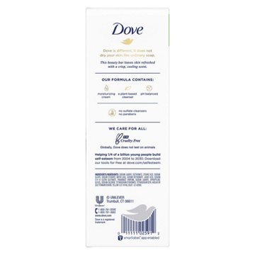 Dove Skin Care Beauty Bar Cucumber and Green Tea