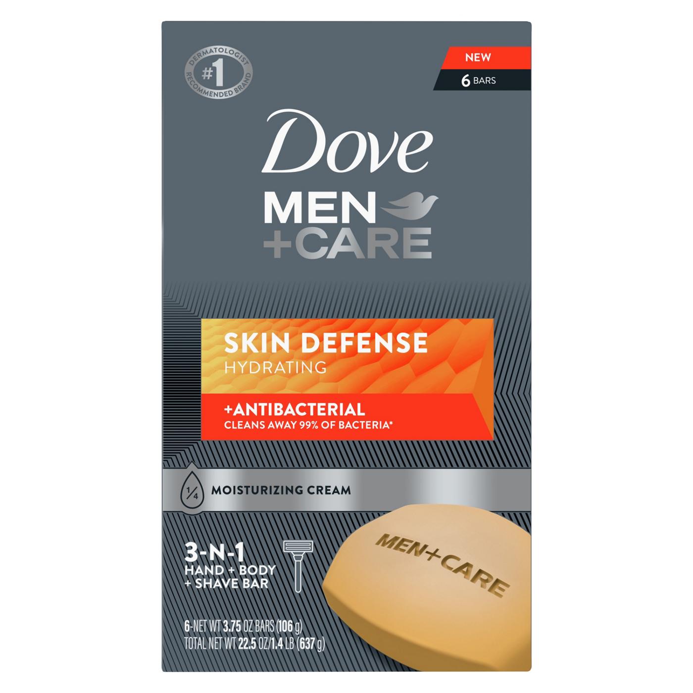 Dove Men+Care Soap Bar Skin Defense 6 Count; image 1 of 5