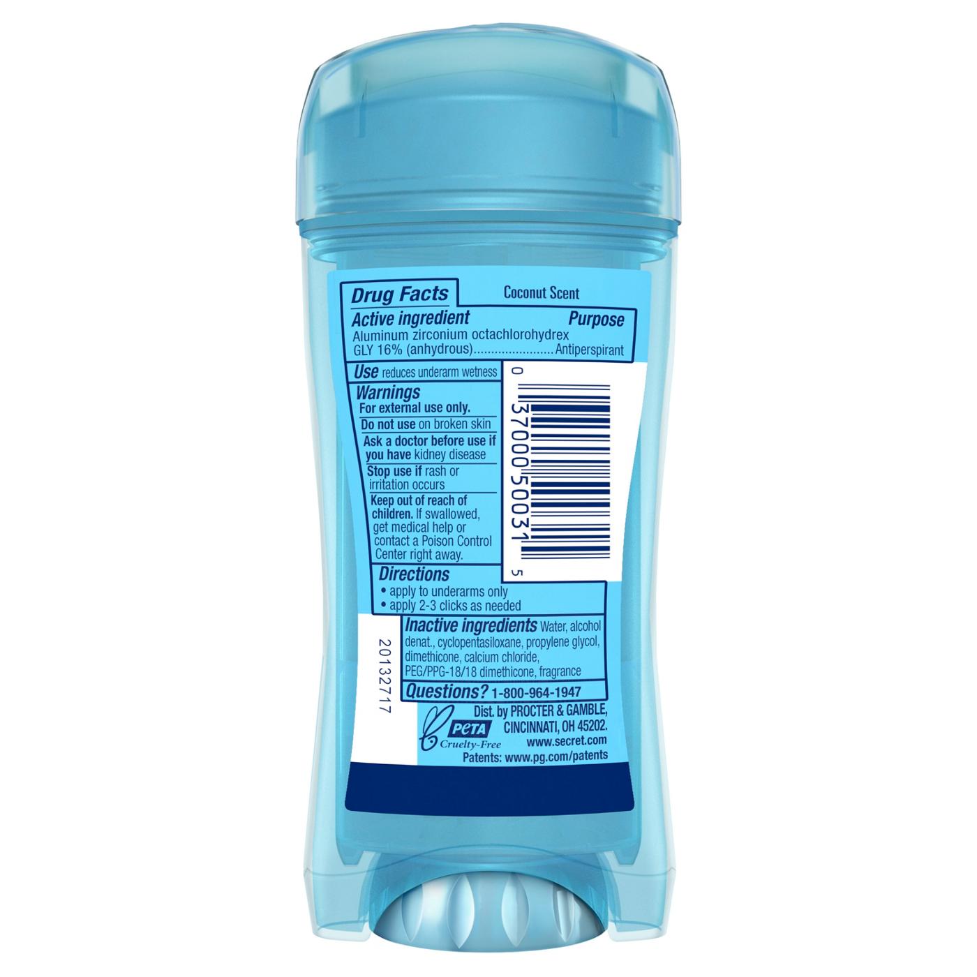 Secret 48 Hr Antiperspirant Deodorant Gel - Coconut; image 2 of 10