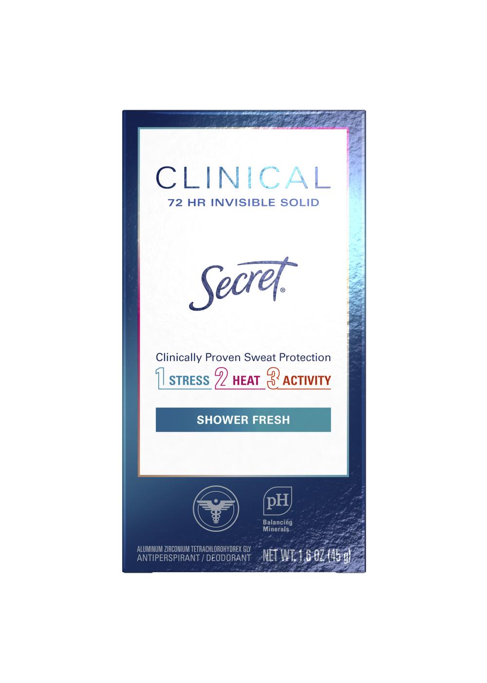 Secret Clinical Strength 48 Hr Antiperspirant Deodorant - Shower Fresh; image 1 of 7