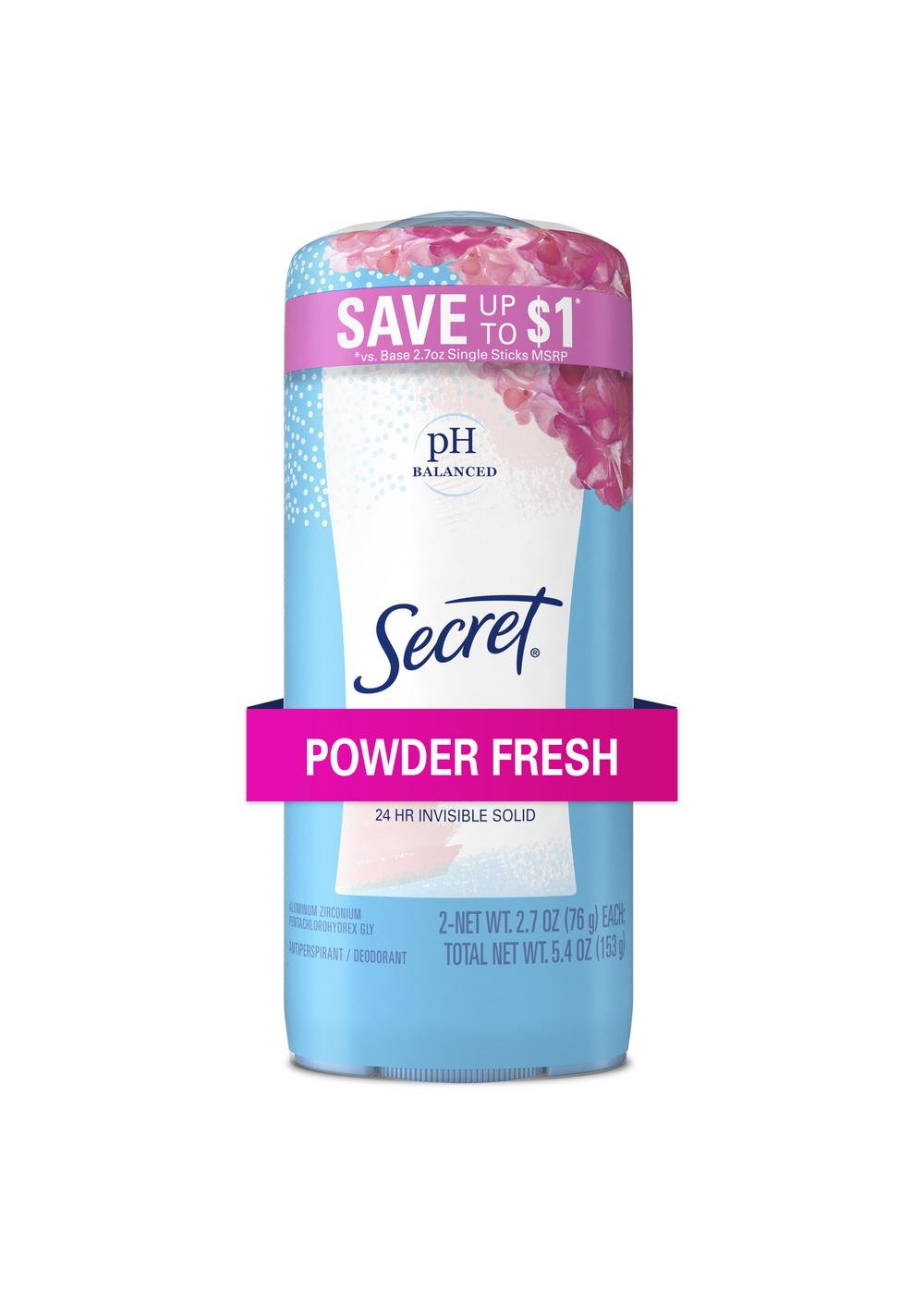 Secret 24 Hr Invisible Solid Antiperspirant Deodorant - Powder Fresh; image 6 of 7