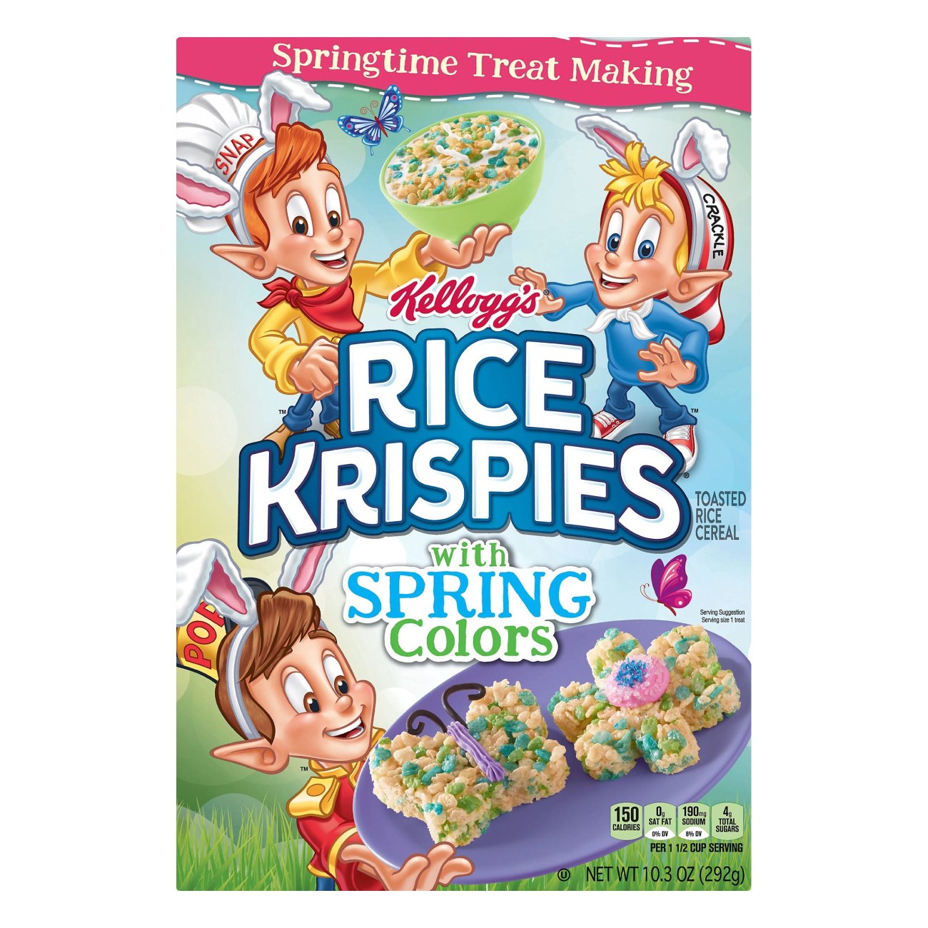 Kellogg's Rice Krispies Breakfast Cereal, Original with Spring Colors