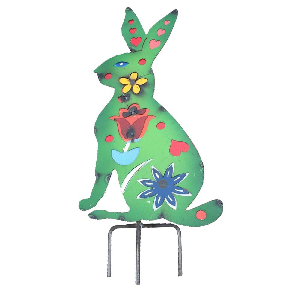 Creative Decor Sourcing Colorful Metal Rabbit Décor Shop Outdoor