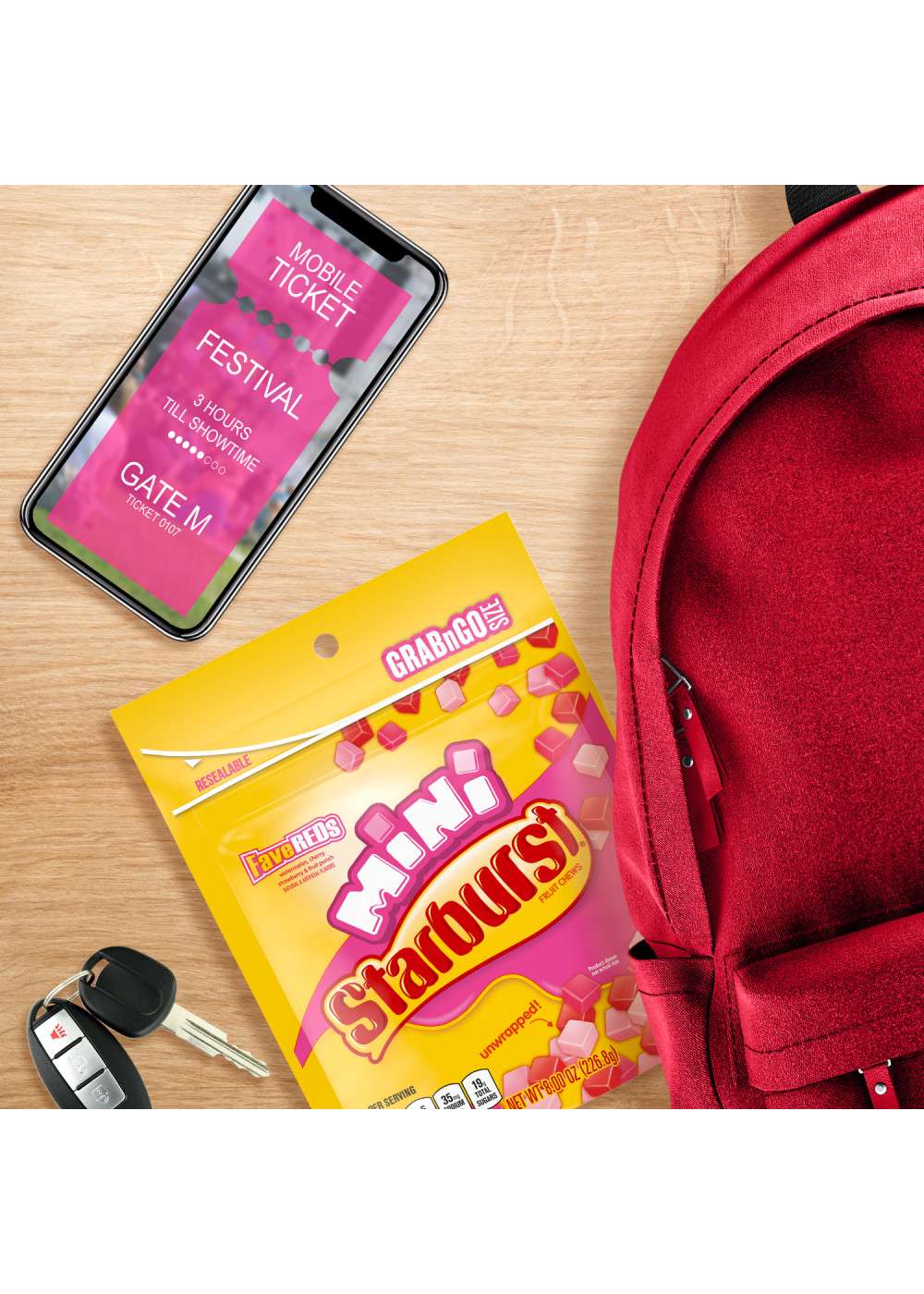 Starburst FaveReds Minis Chewy Candy - Grab & Go Size; image 3 of 7