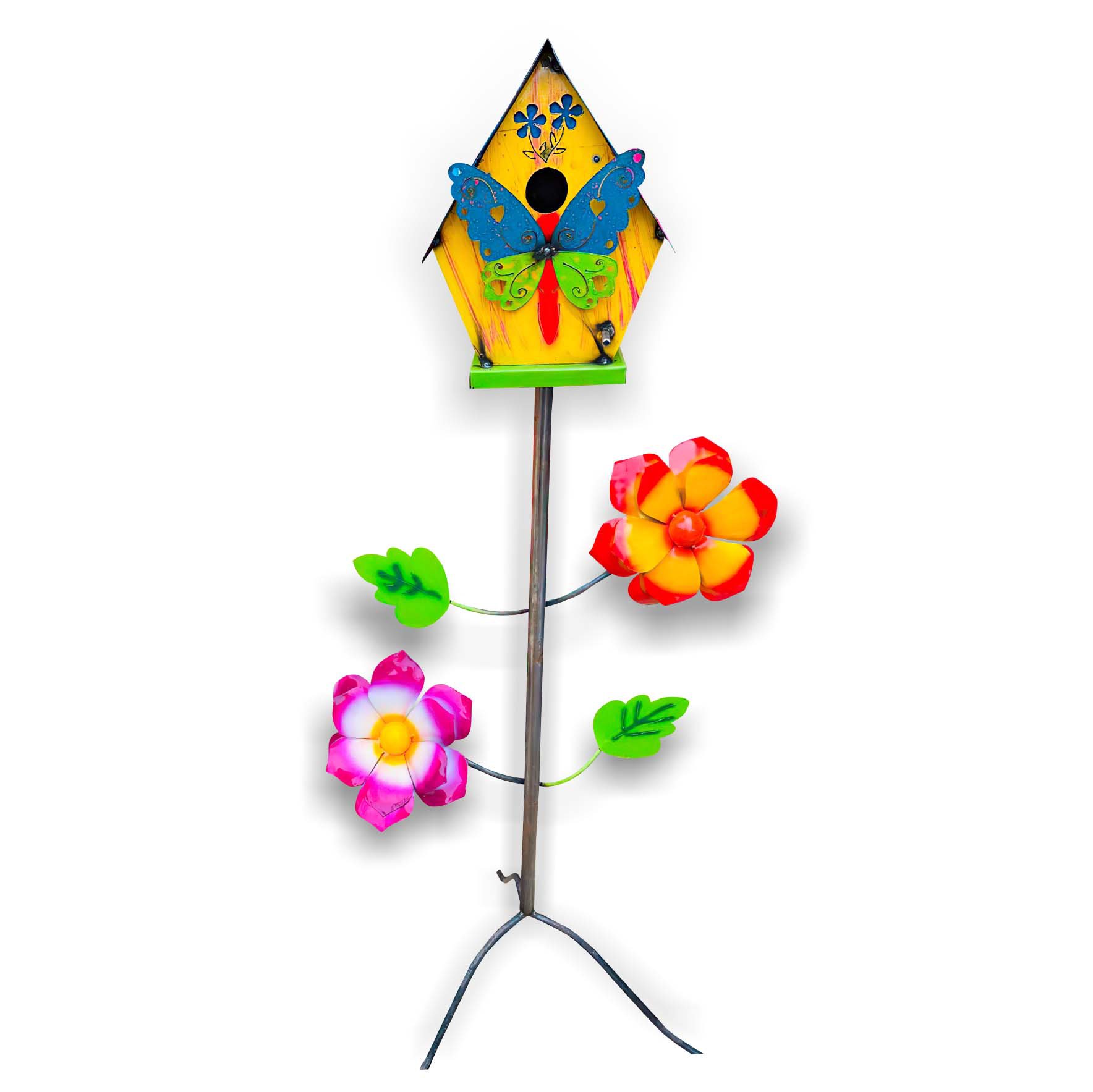 Creative Decor Sourcing Metal Standing Butterfly Bird House - Shop ...