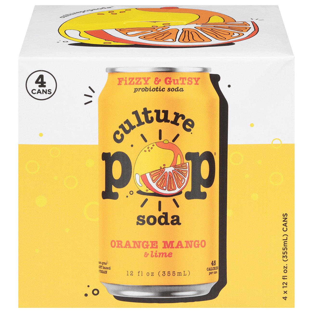 Culture POP Probiotic Soda 4 pk Cans - Orange Mango & Lime - Shop Soda ...