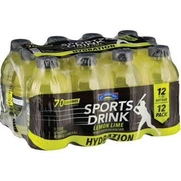Hill Country Fare Lemon Lime Sports Drink 12 pk Bottles, 12 oz