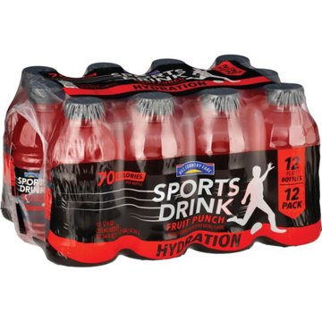 Hill Country Fare Fruit Punch Hydration Sports Drink 12 pk Bottles, 12 oz