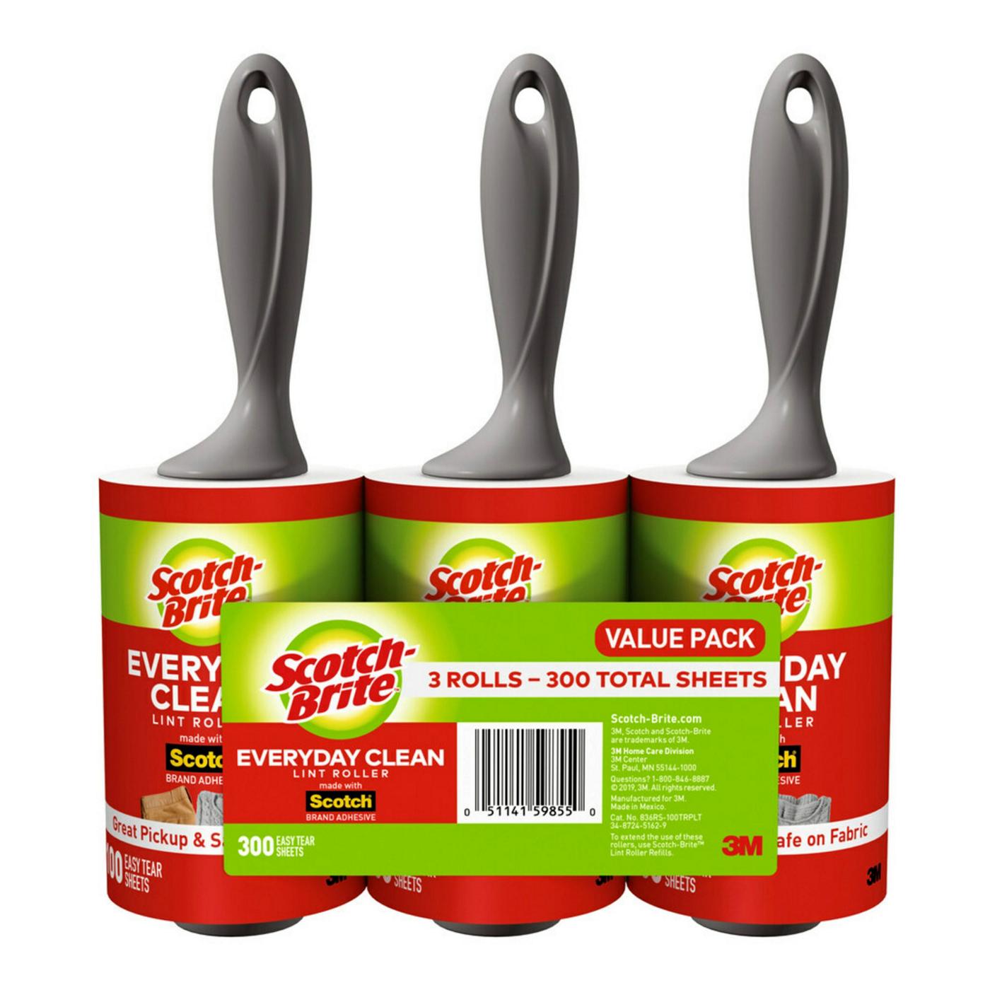 Scotch-Brite Everyday Clean Lint Rollers Value Pack; image 1 of 5