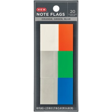 H-E-B Note Flags - Neon, 60 ct