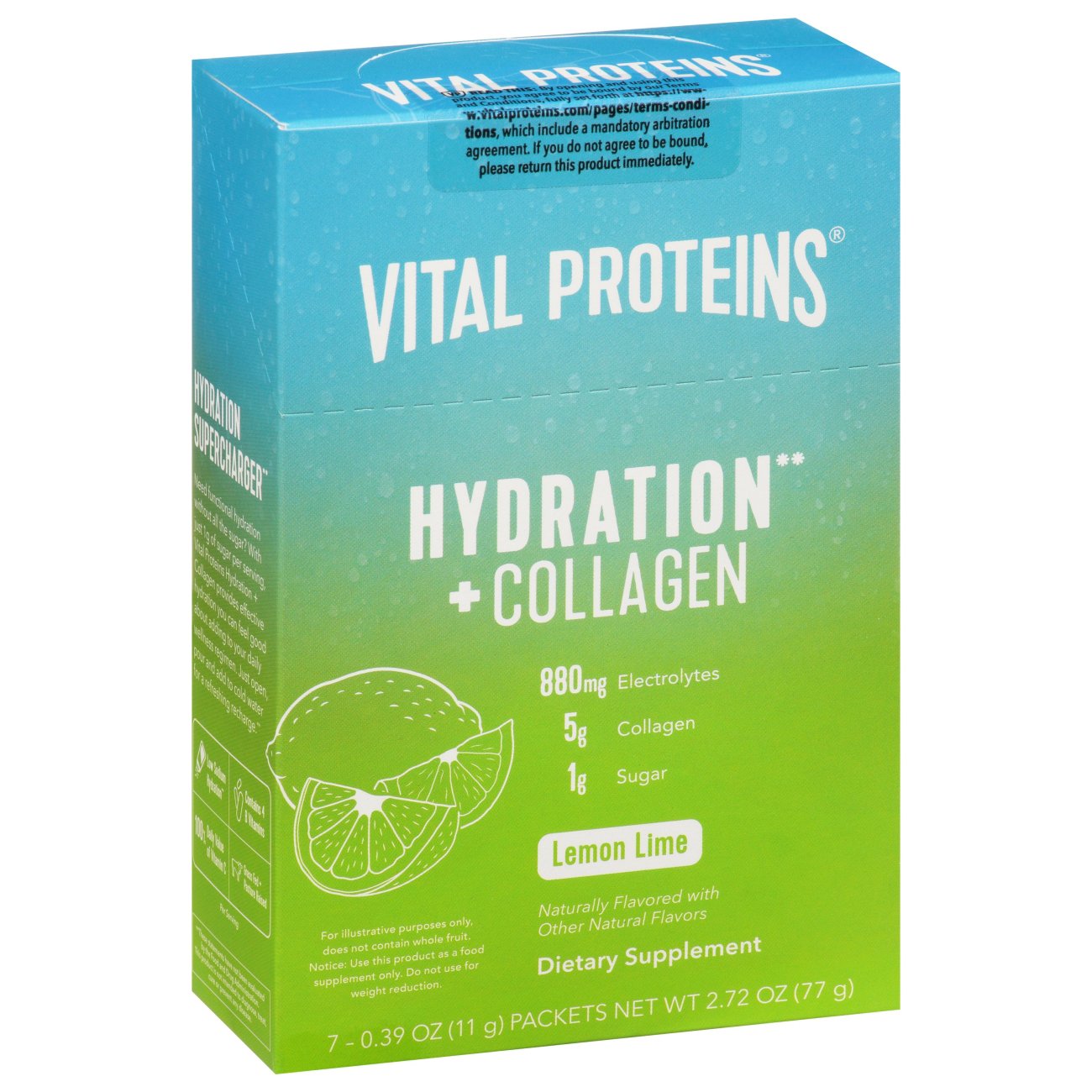 Vital Proteins Hydration + Collagen Lemon Lime Packets Shop Diet