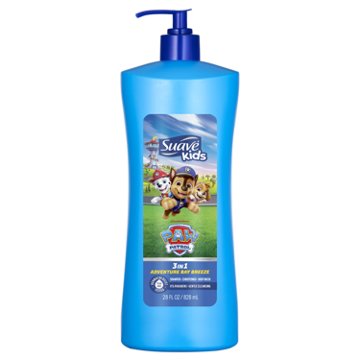 Suave Kids 3 in 1 Paw Patrol Shampoo Conditioner & Body Wash - Adventure Bay Breeze, 28 oz