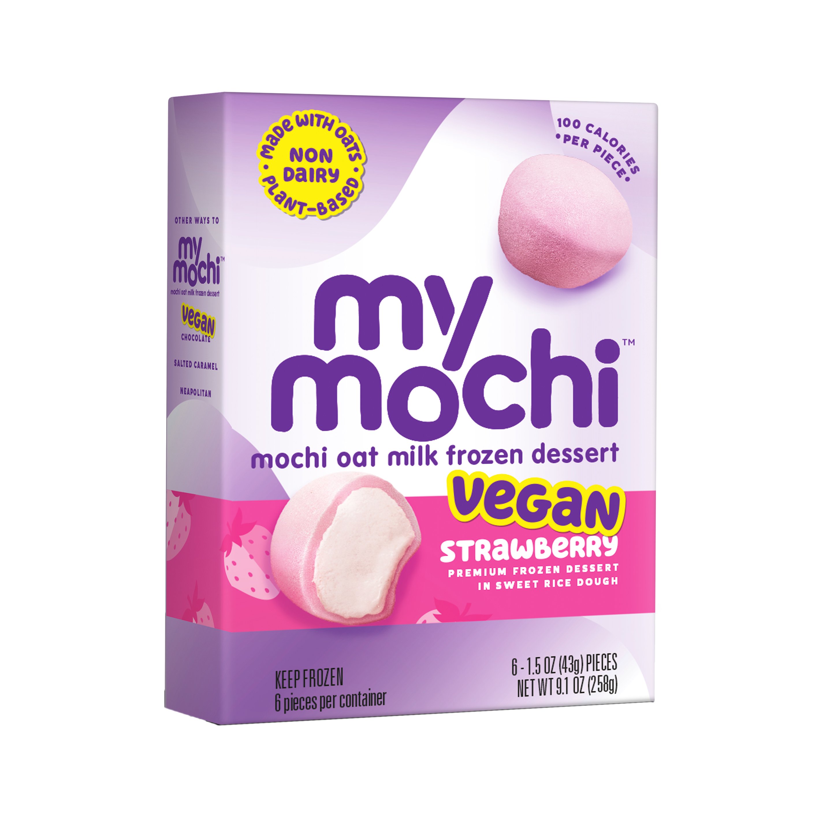 My Mochi Vegan Strawberry Mochi Oat Milk Frozen Desserts Shop Ice Cream Treats At H E B