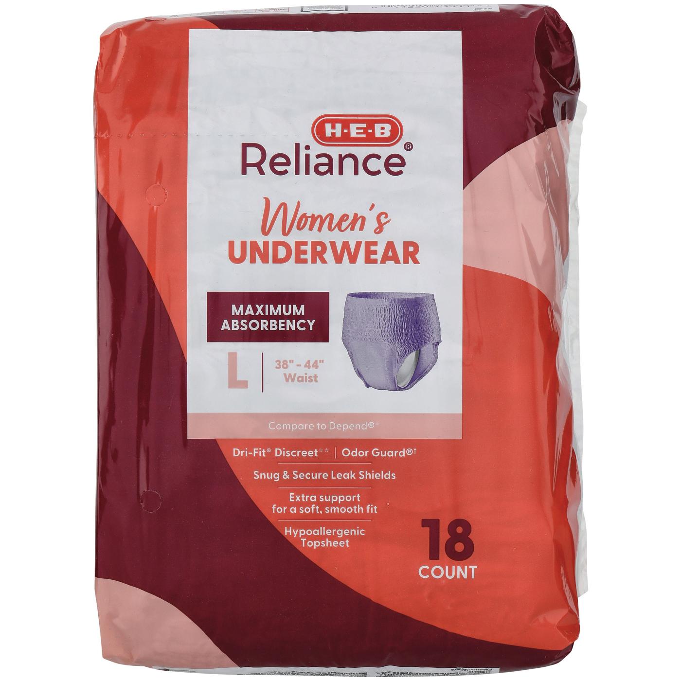 H-E-B Reliance Women's Underwear Large; image 1 of 8