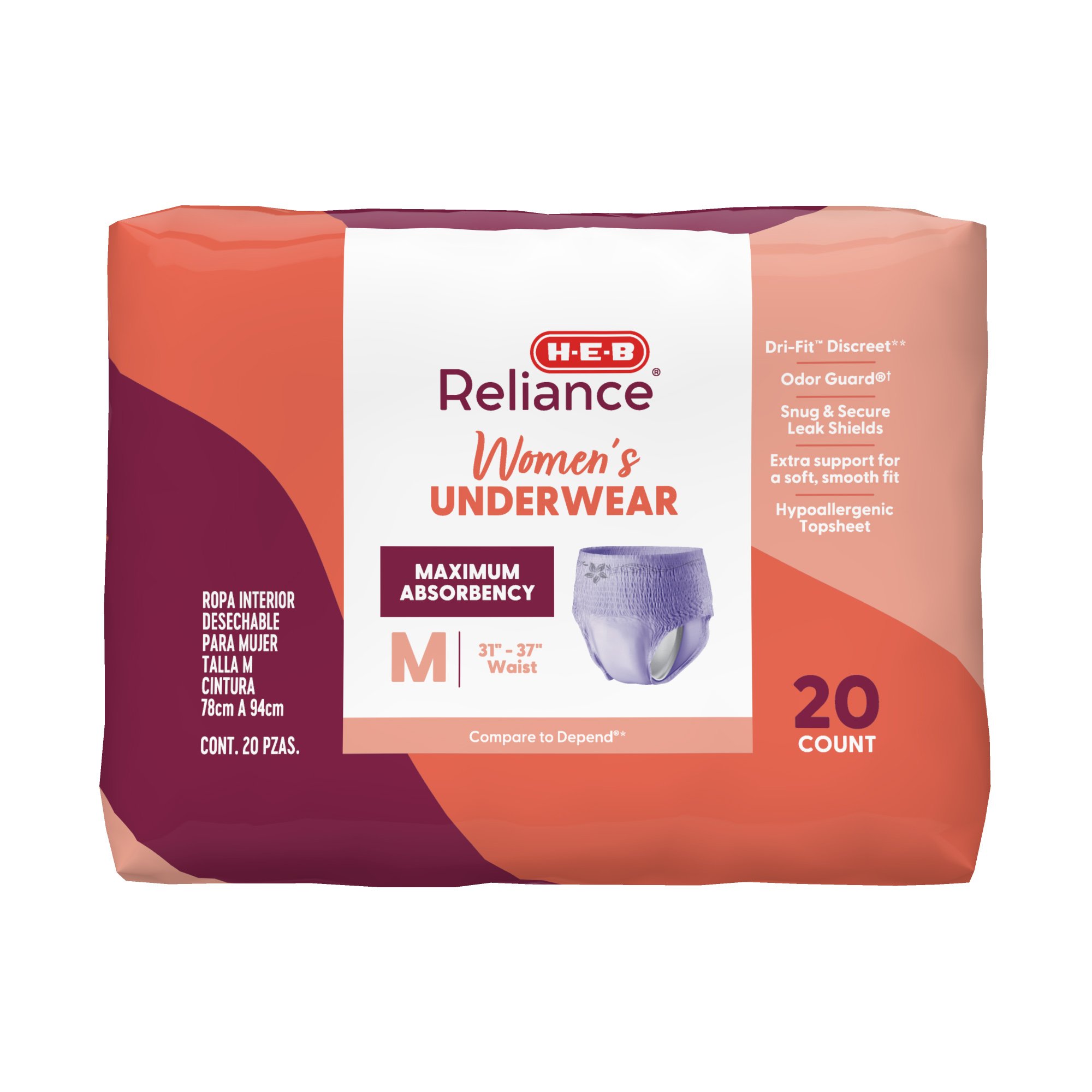 H-E-B Reliance Women's Underwear Medium - Shop Incontinence At H-E-B