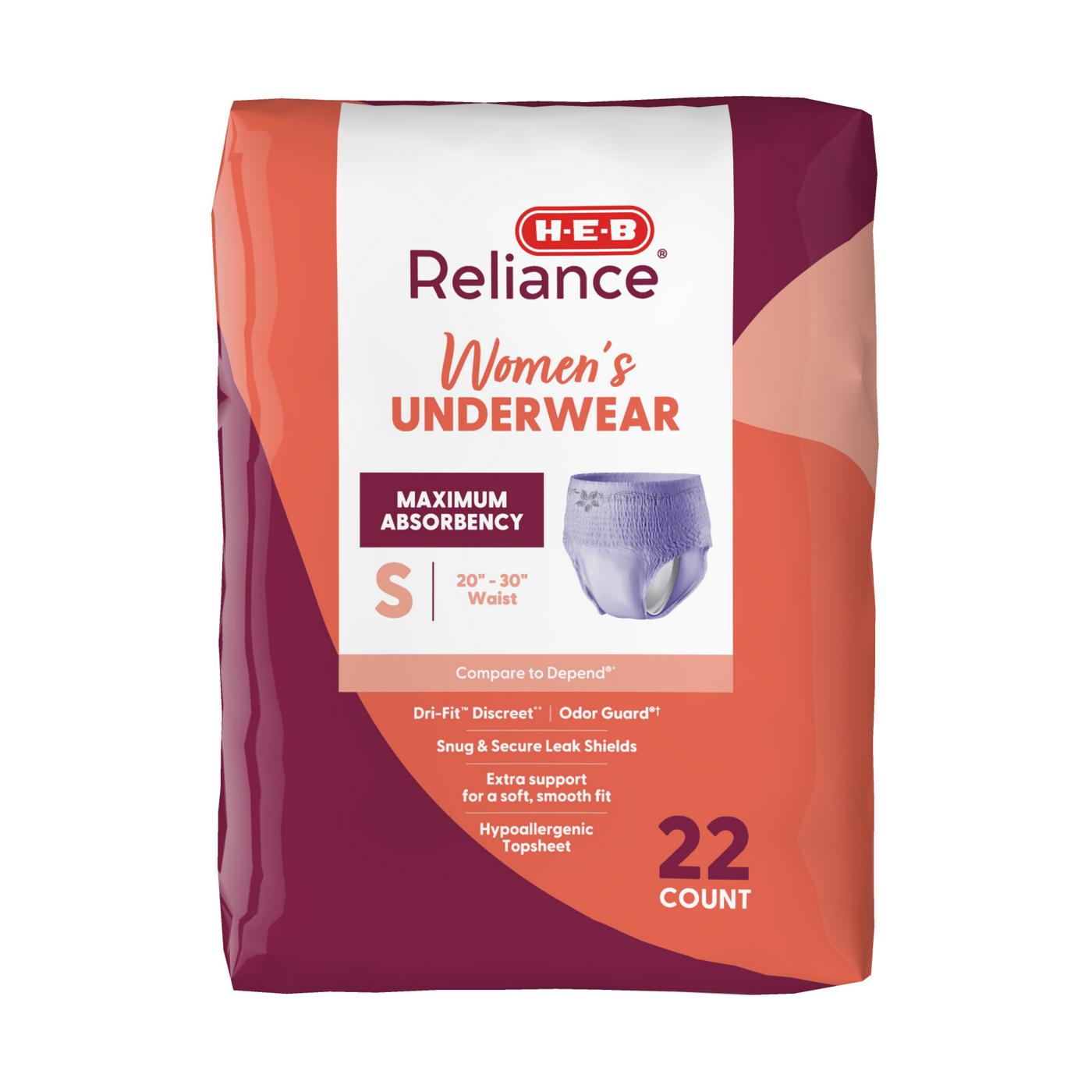 H-E-B Reliance Dri-Fit Discreet Women's Incontinence & Postpartum Underwear - Small; image 1 of 8
