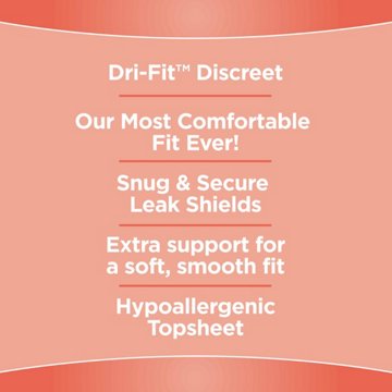 H-E-B Reliance Dri-Fit Discreet Women's Incontinence & Postpartum Underwear - Small, 22 ct