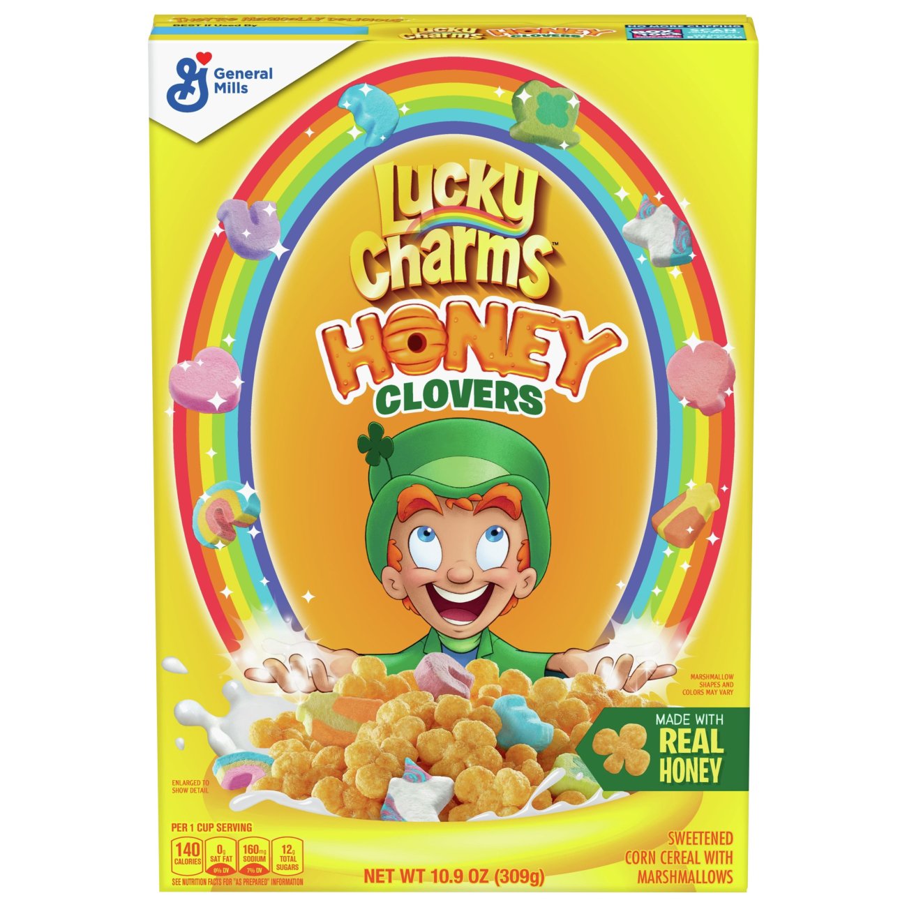 General Mills Lucky Charms Honey Clover Cereal Shop Cereal at HEB