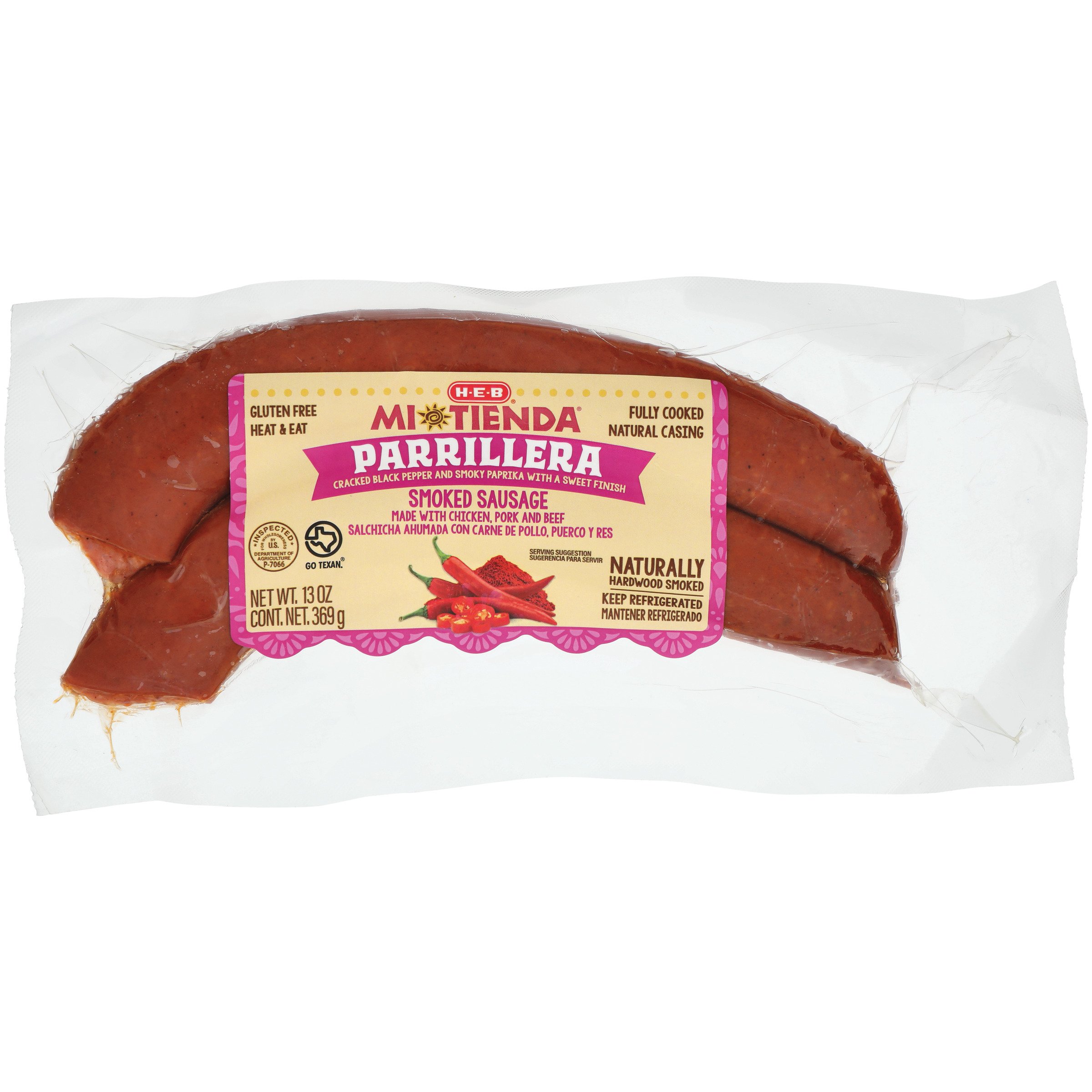 H-E-B Mi Tienda Parrillera Smoked Sausage - Black Pepper & Paprika