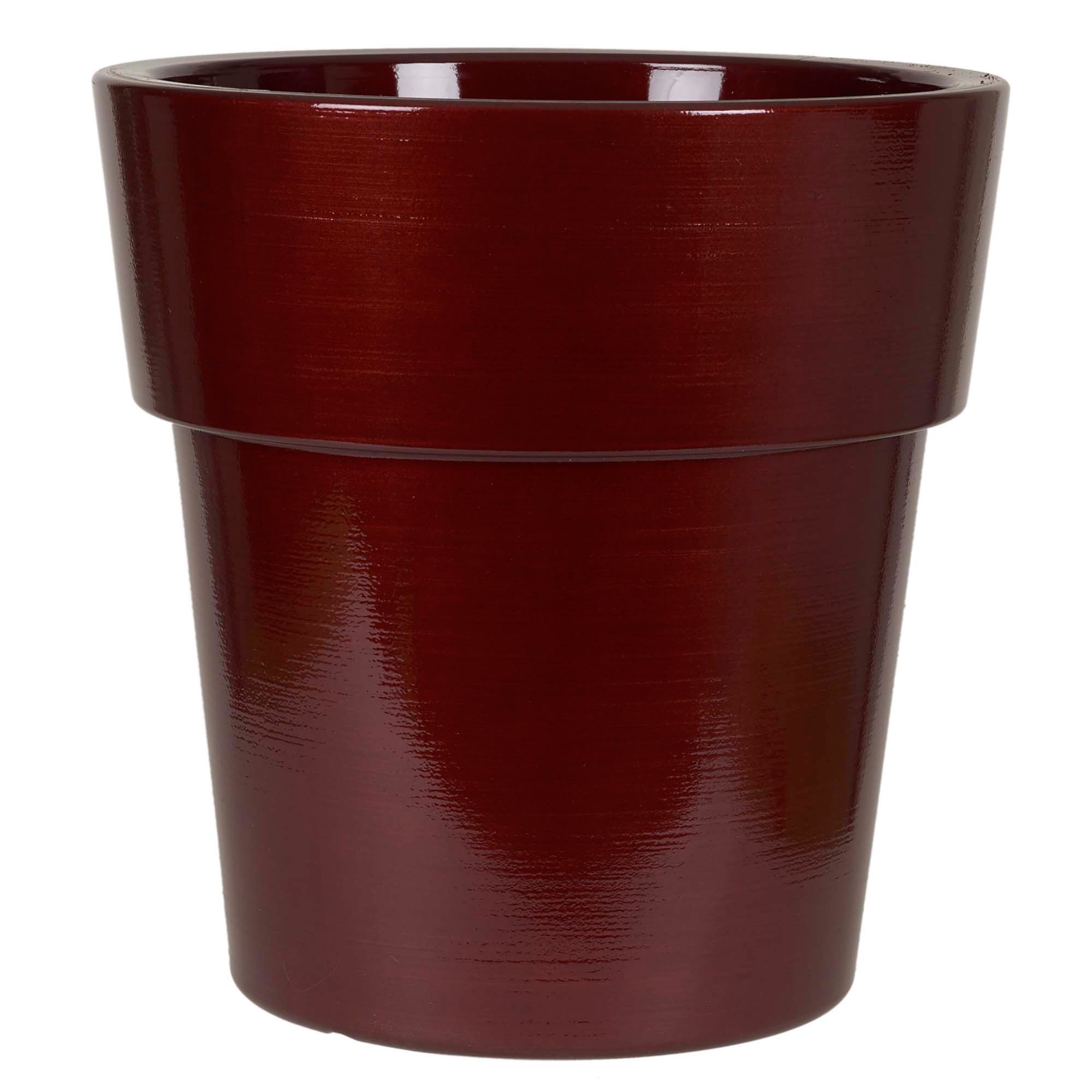 Grosfillex Solta Brushed Scarlet Decorative Planter - Shop Pots