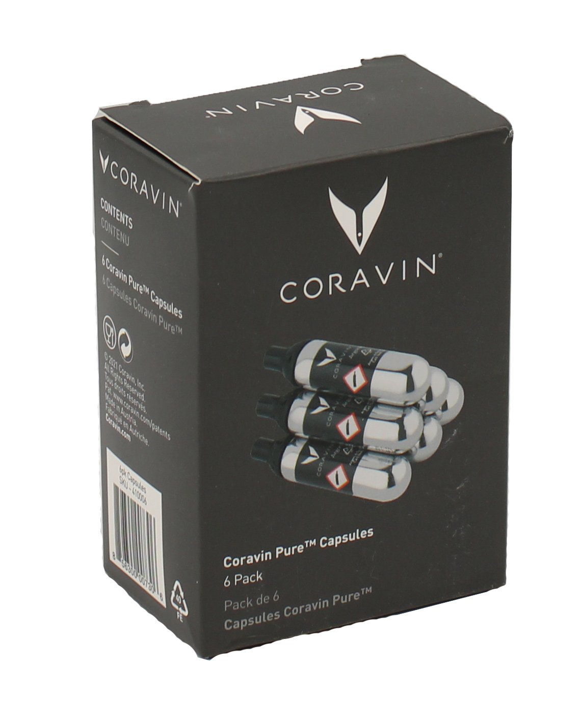 その他 CORAVIN Coravin Pure Capsules 6 Pack Coravin Pure Sparkling CO2 Capsules | Coravin US