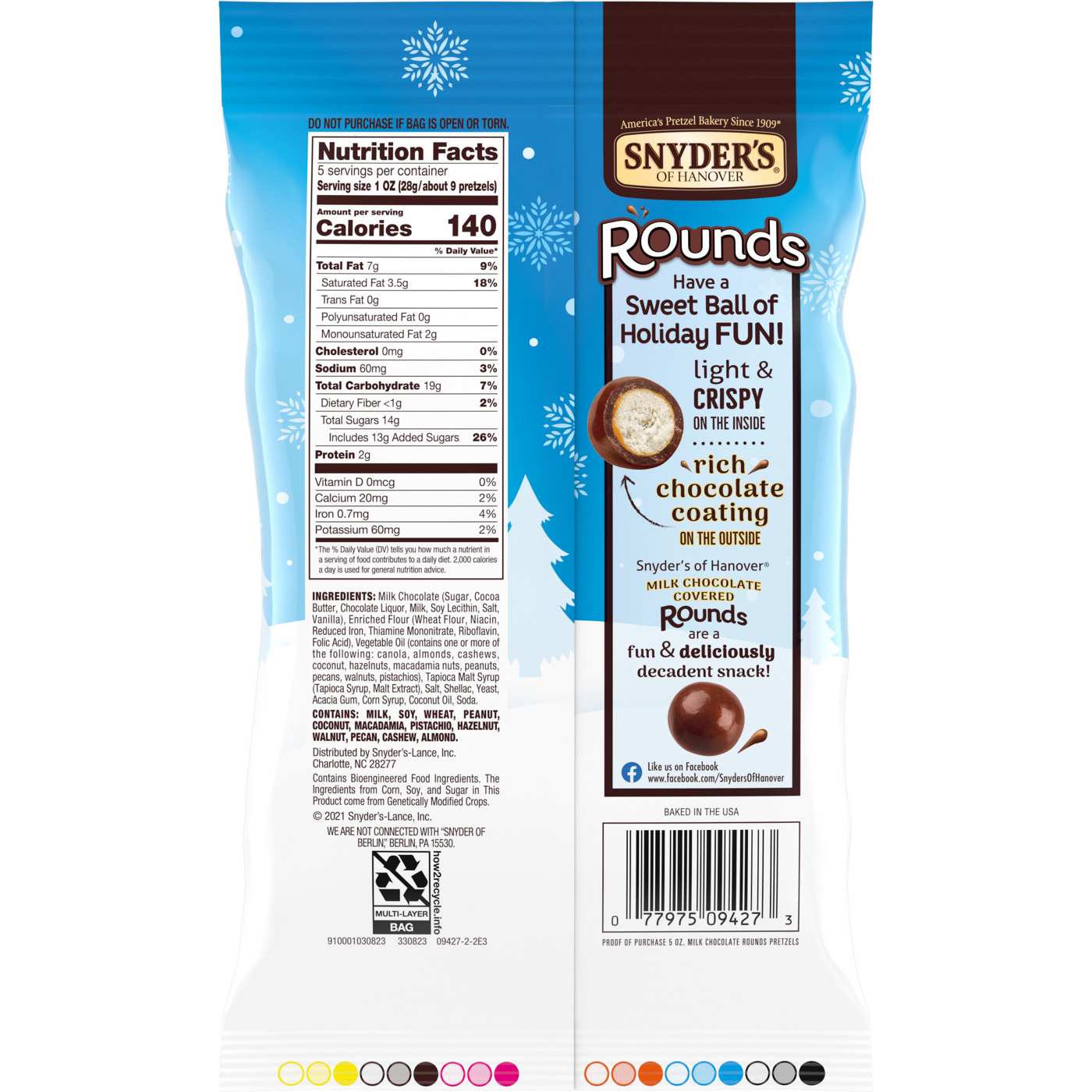 Snyder's of Hanover Milk Chocolate Pretzel Rounds; image 3 of 6