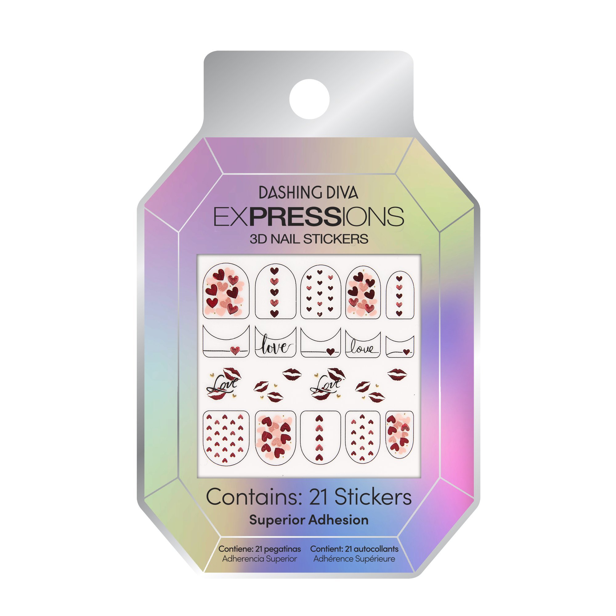 Dashing Diva Expressions Nail Stickers 1000 Kisses - Shop Nail Sets at