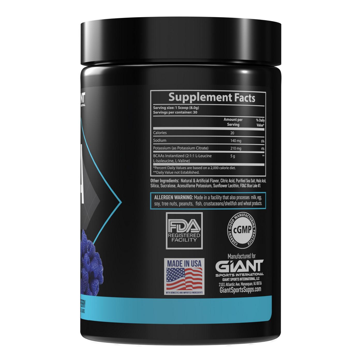 Giant Performance Series BCAA Blue Raspberry; image 2 of 3