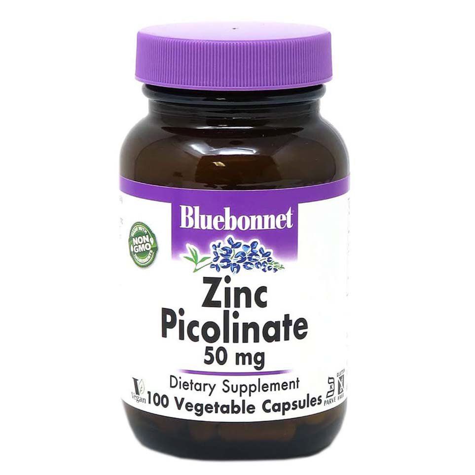 Bluebonnet Zinc Picolinate 50 mg Capsules, 100 ct