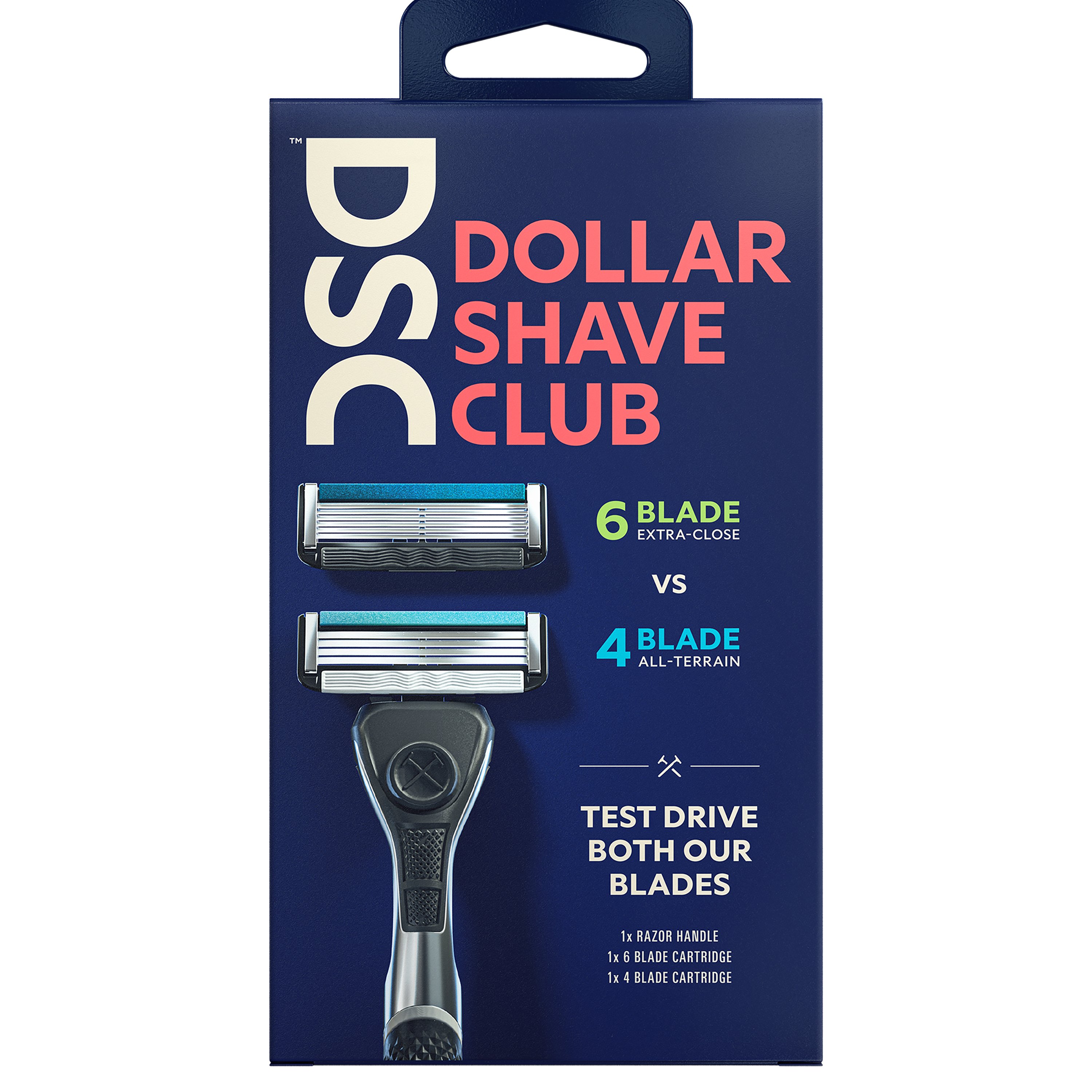 Dollar Shave Club 6-Blade vs 4-Blade Razor Starter Set - Shop Bath & Skin  Care at H-E-B