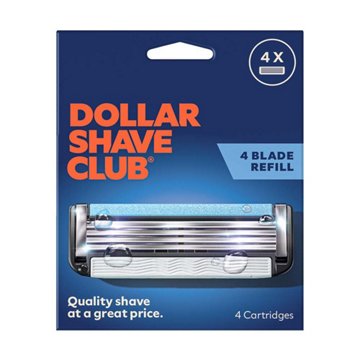 Dollar Shave Club Razor 4-Blade Refills, 4 ct