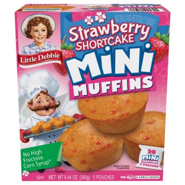 Little Debbie Strawberry Shortcake Mini Muffins Pouches, 5 ct