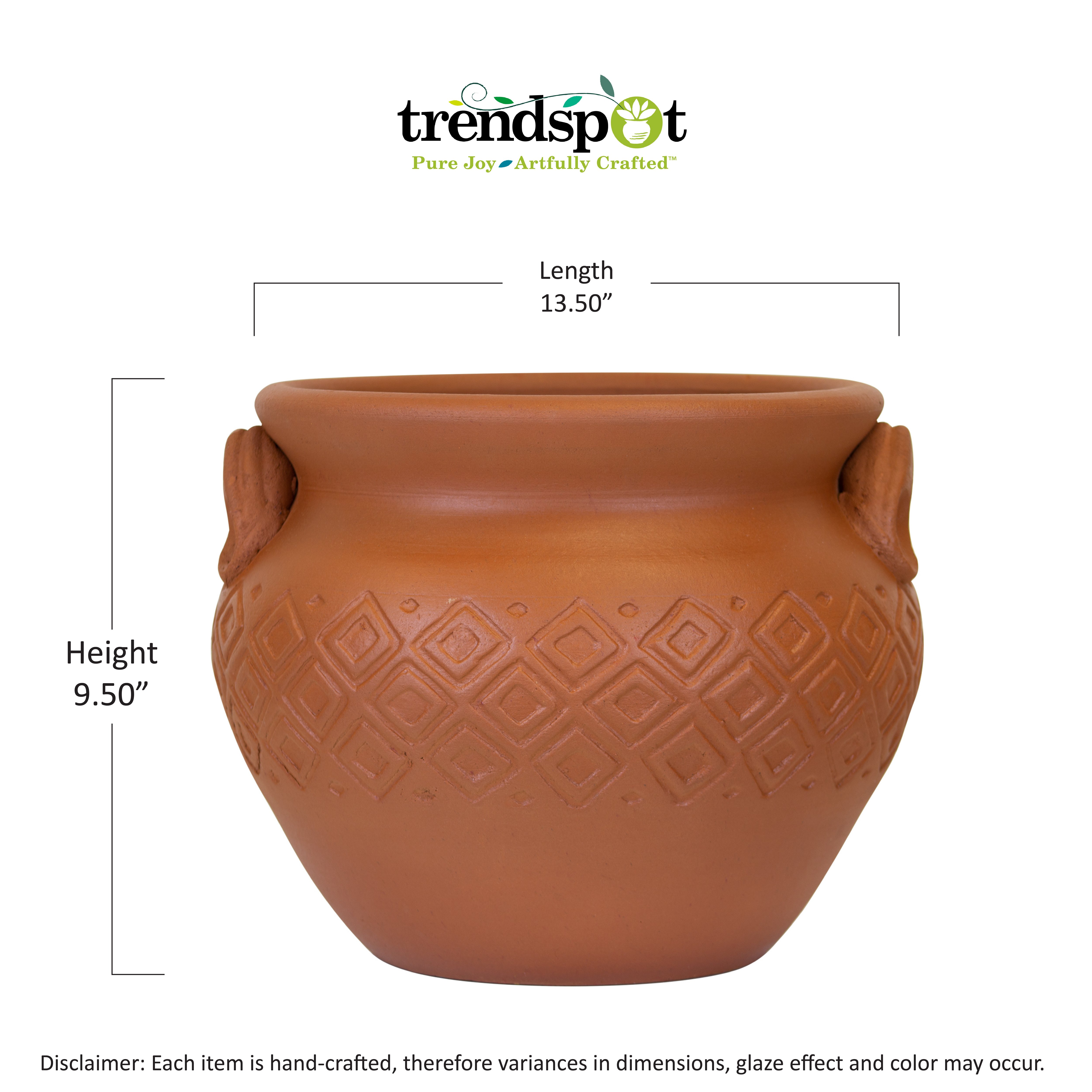 Trendspot Tulum Bean Pot Clay Planter - Terracotta - Shop Outdoor Decor ...