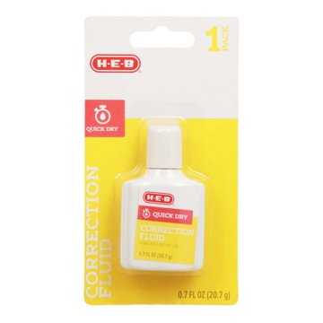 H-E-B Quick Dry Correction Fluid, 0.7 oz