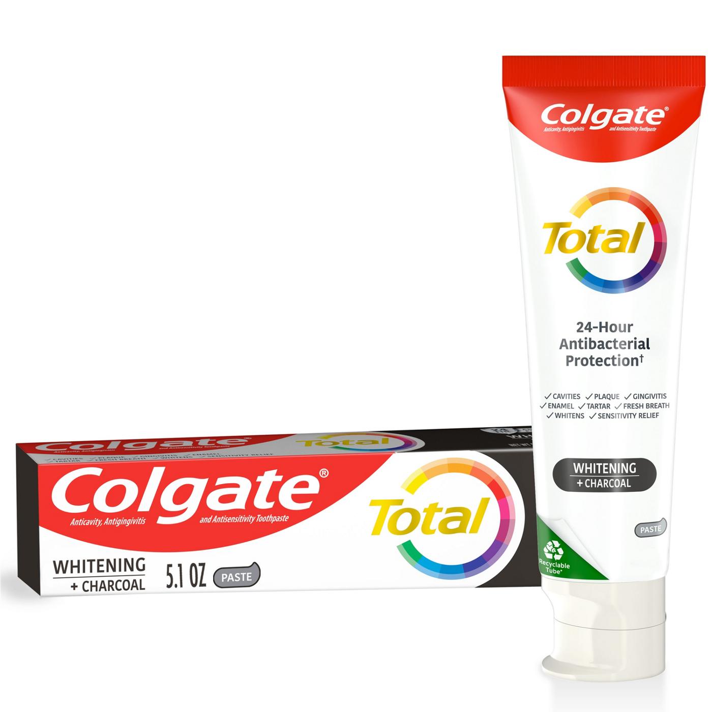 Colgate Total Whitening + Charcoal Toothpaste; image 11 of 12