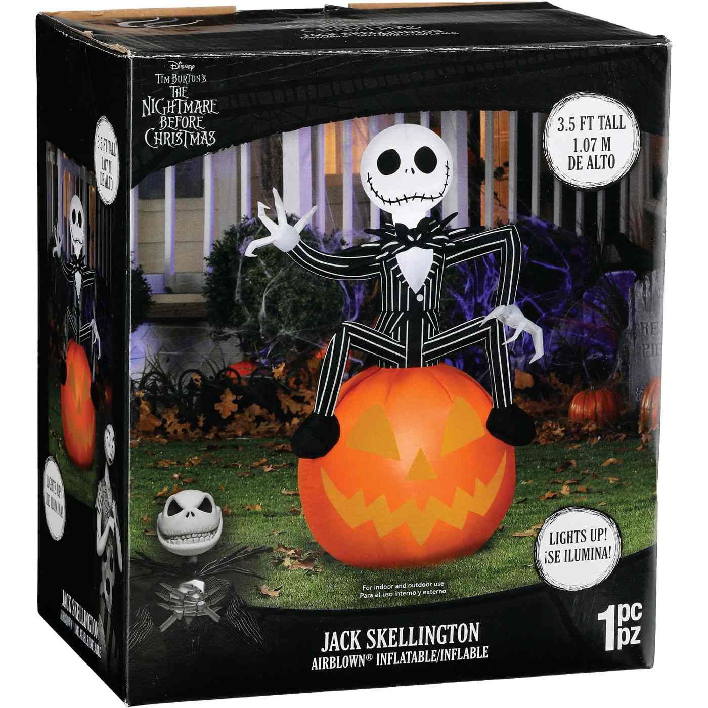 The Nightmare Before Christmas Jack Skellington Inflatable Halloween Decor; image 1 of 2