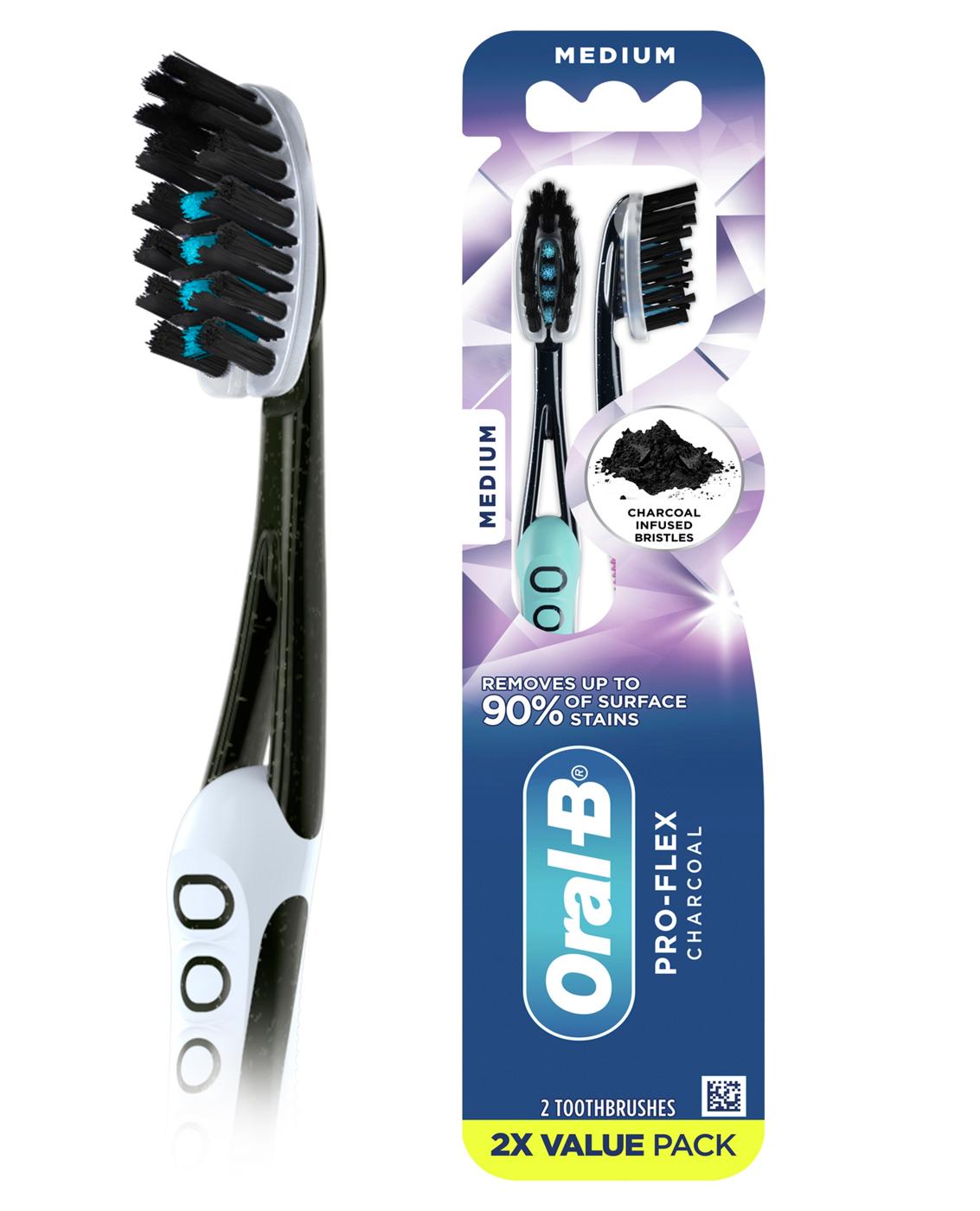 Oral-B Pro-Flex Charcoal Medium Toothbrush; image 3 of 8
