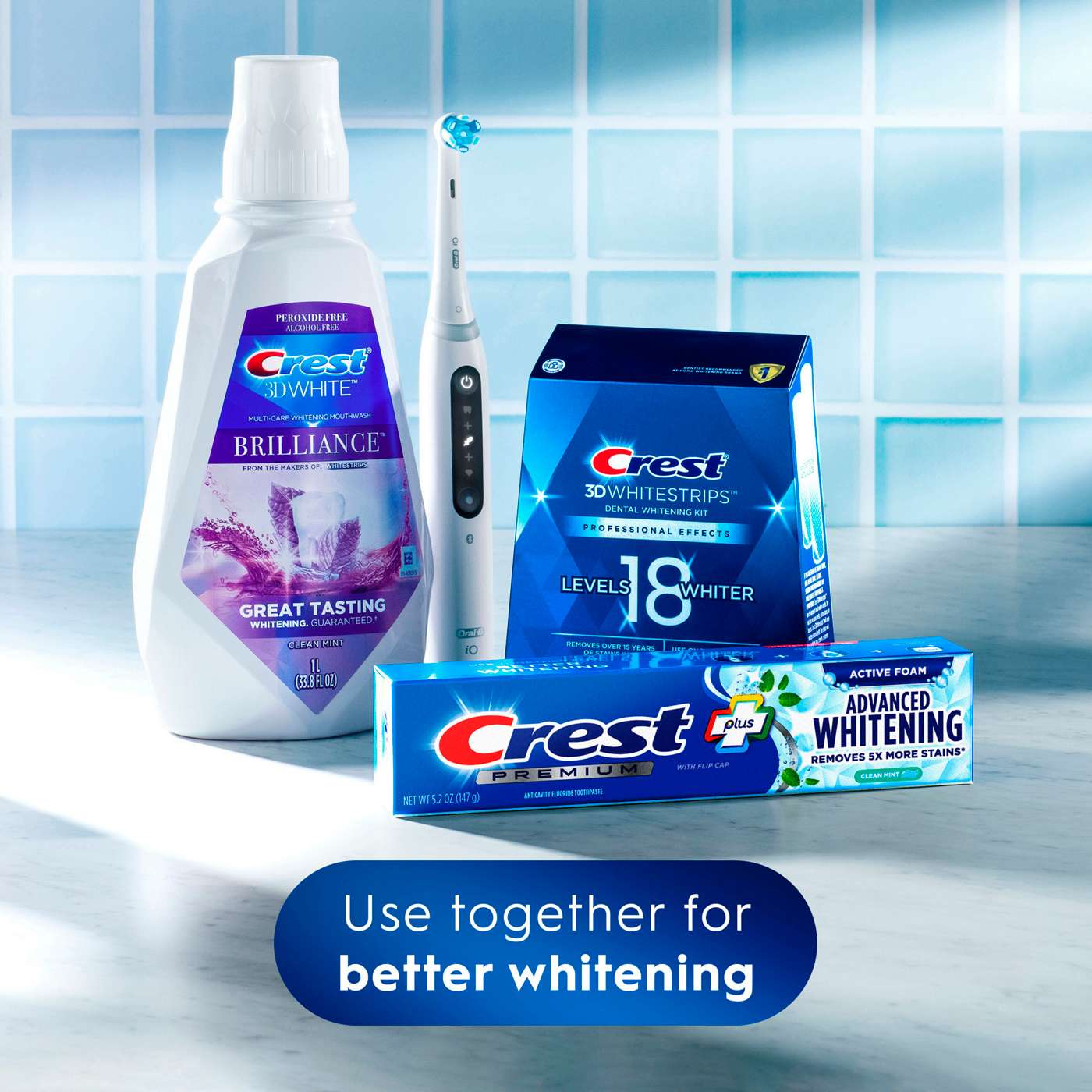 Crest Premium + Advanced Whitening Active Foam Toothpaste - Clean Mint; image 3 of 8