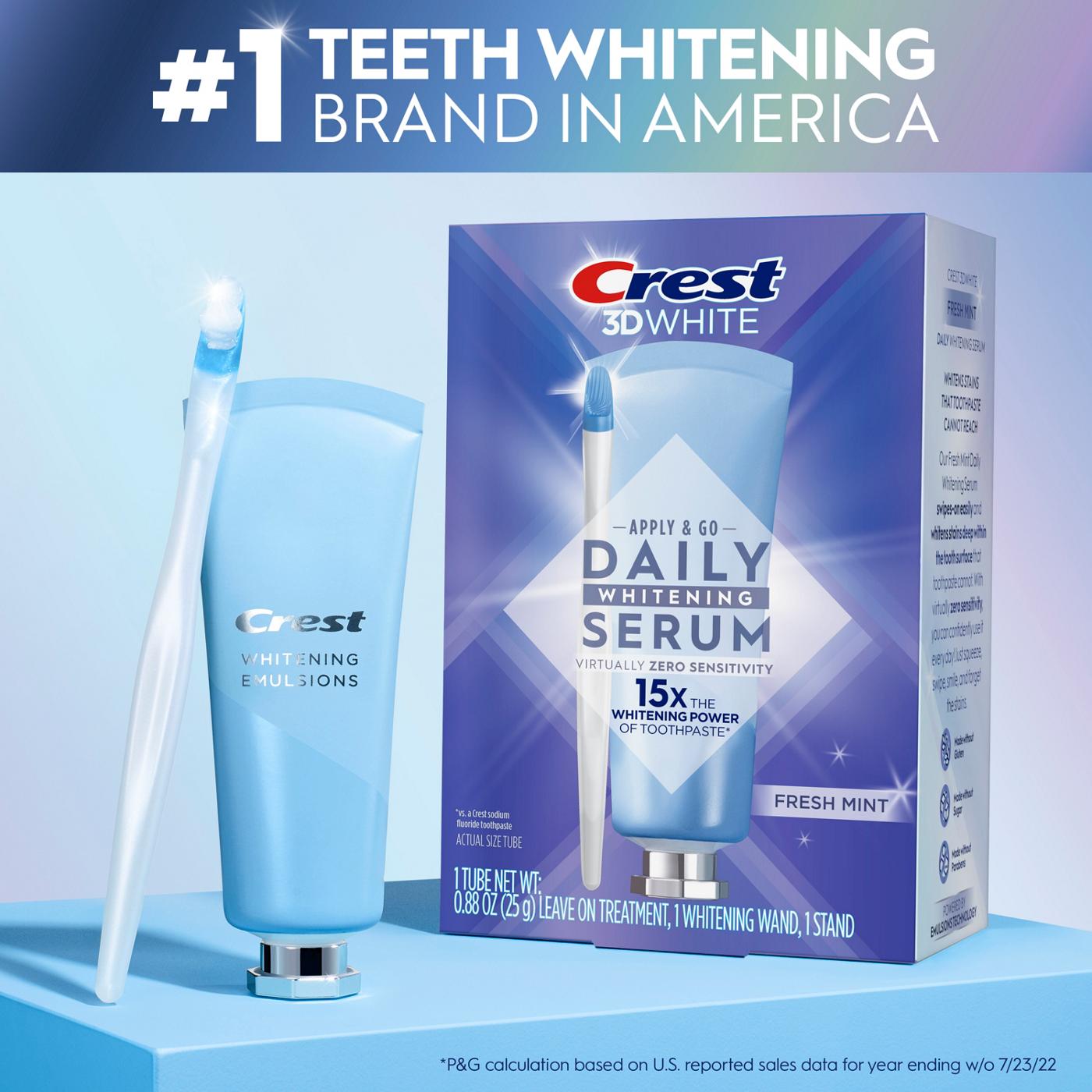 Crest 3D White Apply & Go Daily Whitening Serum Kit - Fresh Mint; image 4 of 10