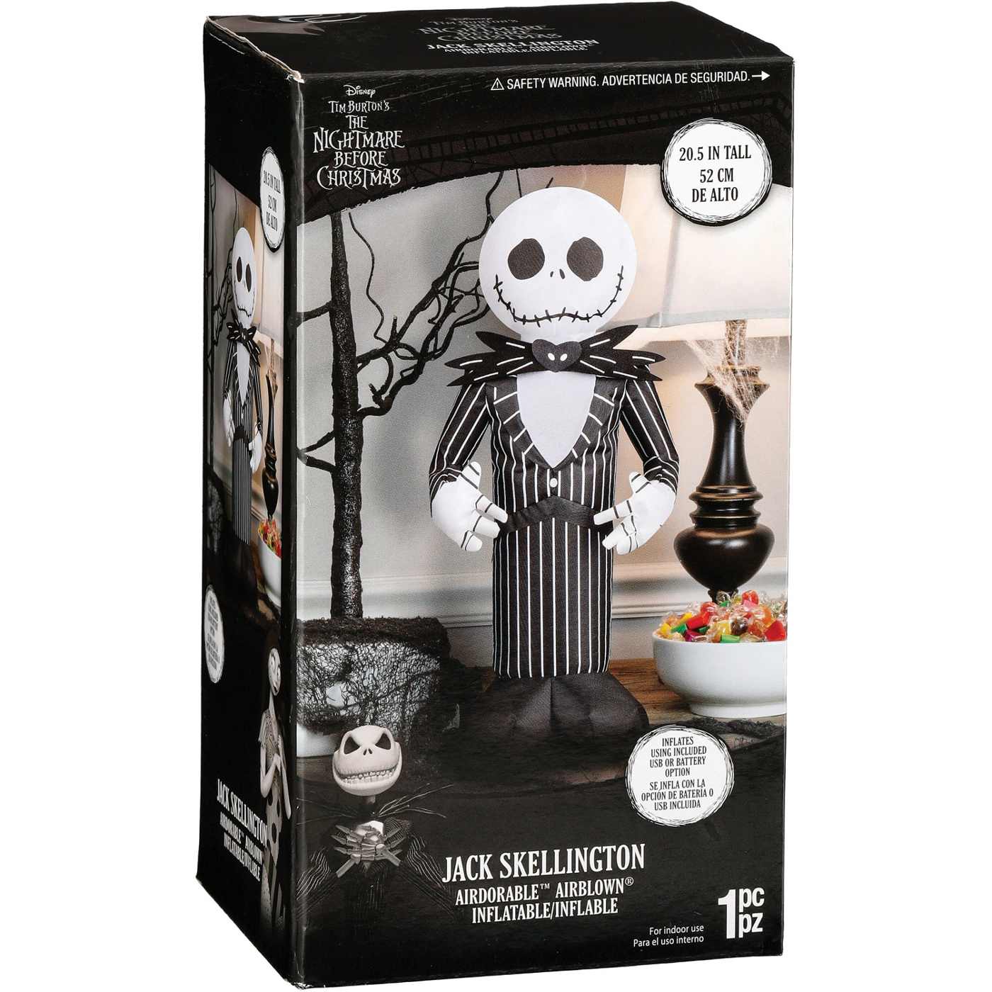 The Nightmare Before Christmas Jack Skellington Halloween Airdorable Airblown Inflatable; image 1 of 3